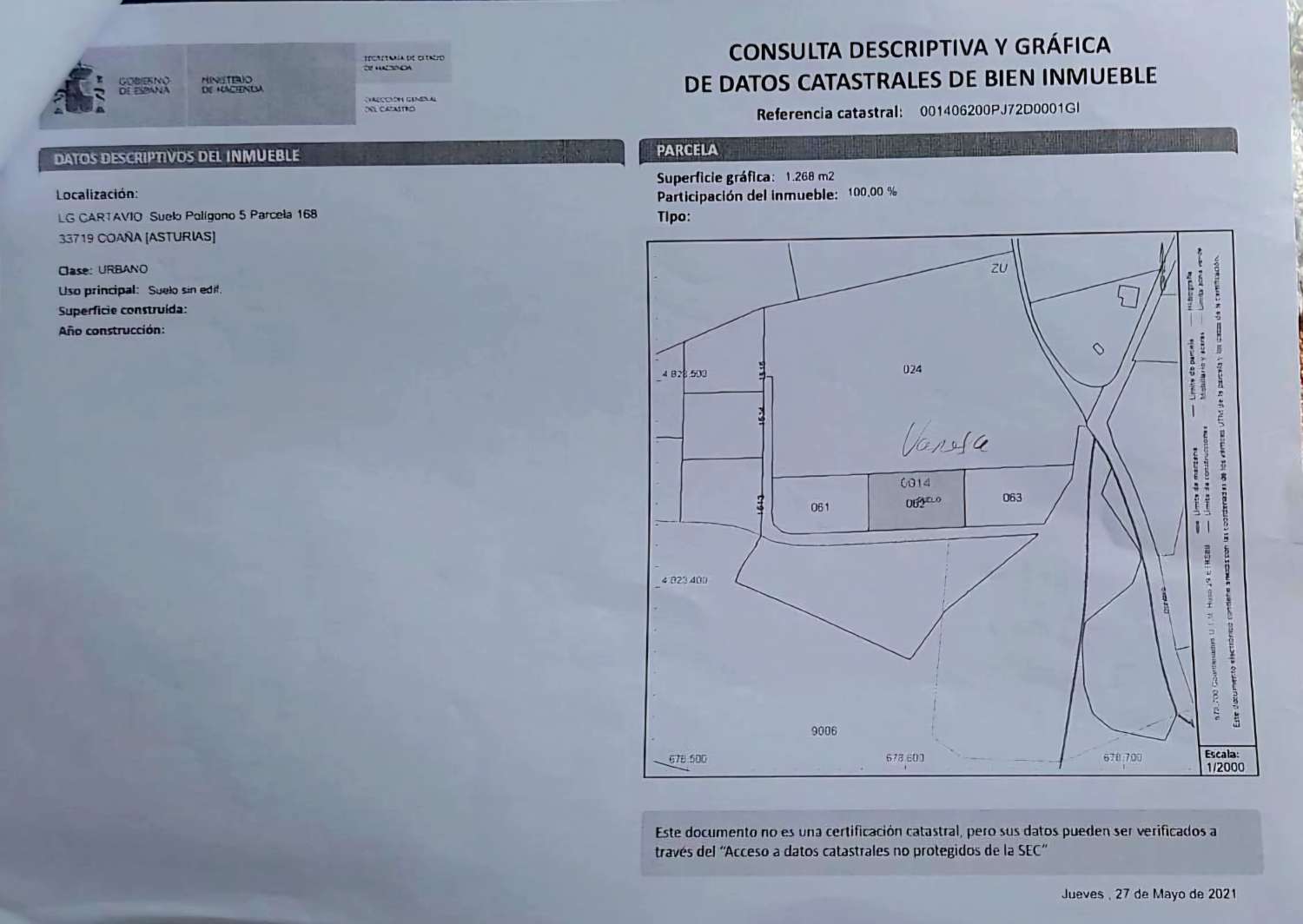 Building plot in Cartavio - Coaña